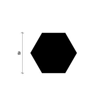 Pręt sześciokątny  17 ciągniony gat. C45