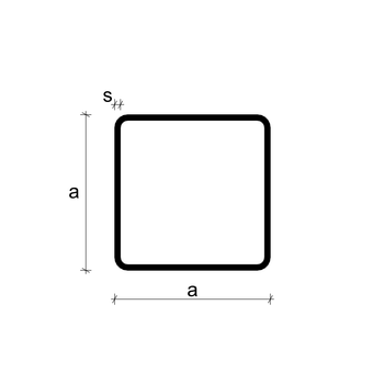 Kształtownik z/g 120x120x4   S235JRH