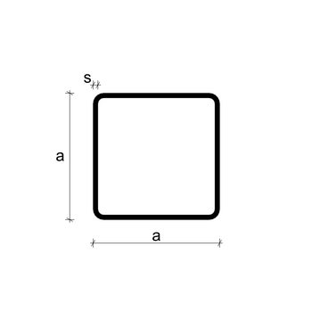 Kształtownik profil kwadratowy z/g 120x120x5 S235JRH